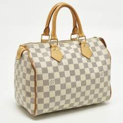 Pre Owned Louis Vuitton Speedy 25 Damier Azur Canvas Bag