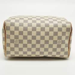 Pre Owned Louis Vuitton Speedy 25 Damier Azur Canvas Bag