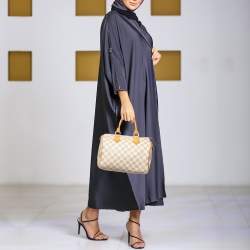 Pre Owned Louis Vuitton Speedy 25 Damier Azur Canvas Bag