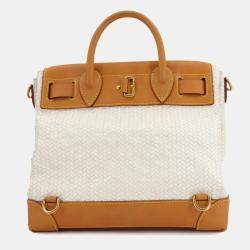 Pre Owned Louis Vuitton Steamer 30 2-Way Hand/Shoulder Bag In Off-White Leather