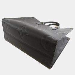 Pre Owned Louis Vuitton Black Monogram Empreinte On-The-Go MM Handbag