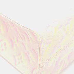 Pre Owned Louis Vuitton On The Go Pm Summer Stardust Handbag Monogram Empreinte Leather Pink And Yellow