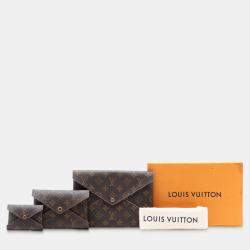 Pre Owned Louis Vuitton Brown Monogram Pochette Kirigami Set