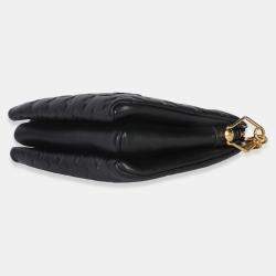 Pre Owned Louis Vuitton Black Monogram Embossed Lambskin Coussin PM