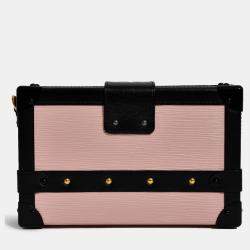 Pre Owned Louis Vuitton Pink Epi Leather Petit Malle with Strap