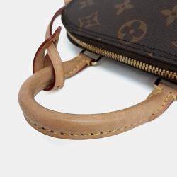 Pre Owned Louis Vuitton Brown Coated Canvas Monogram Alma Backpack