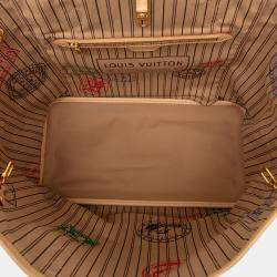 Pre Owned Louis Vuitton Brown Monogram Neverfull Bandouliere Inside Out GM