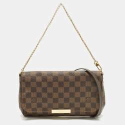 Pre Owned Louis Vuitton Favorite MM Damier Ebene Canvas Shoulder Bag