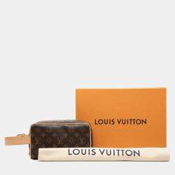 مملوكة مسبقًا حقيبة كلتش لويس فيتون "لوكر دوب كيت" مونوغرام بني