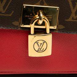 Pre Owned Louis Vuitton Brown Red Monogram Marignan
