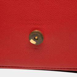 Pre Owned Louis Vuitton Brown Red Monogram Marignan