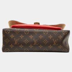 Pre Owned Louis Vuitton Brown Red Monogram Marignan