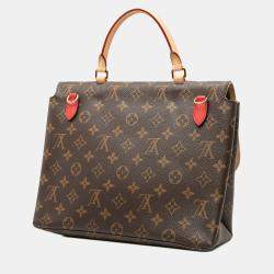 Pre Owned Louis Vuitton Brown Red Monogram Marignan