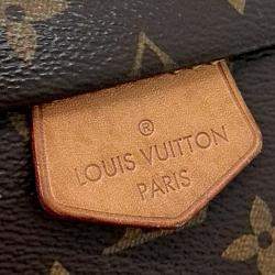 Pre Owned Louis Vuitton Brown Cream PVC Monogram Bum Bag