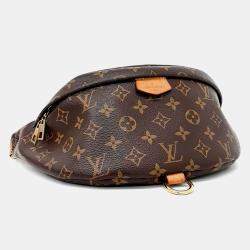 Pre Owned Louis Vuitton Brown Cream PVC Monogram Bum Bag