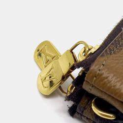 مملوكة مسبقًا حقيبة لوي فيتون بوشت دبل زيب قماش مطلي بني