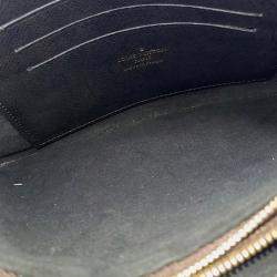 مملوكة مسبقًا حقيبة لوي فيتون بوشت دبل زيب قماش مطلي بني