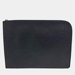 Pre Owned Louis Vuitton Black Epi Leather Clutch
