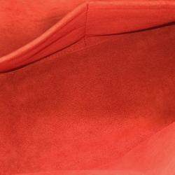 Pre Owned Louis Vuitton Brown, Red Coated Canvas Popincourt PM