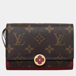 مملوكة مسبقًا Louis Vuitton Monogram Portefeuille Flore Compact Wallet