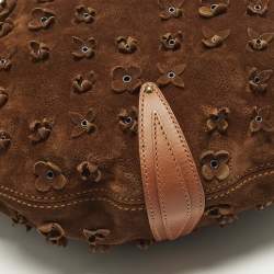 مملوكة مسبقًا Louis Vuitton Onatah Fleurs GM Cacao Monogram Suede Bag