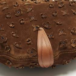 مملوكة مسبقًا Louis Vuitton Onatah Fleurs GM Cacao Monogram Suede Bag