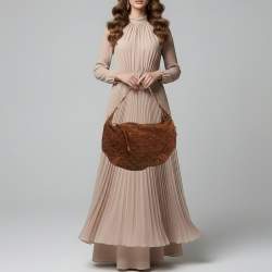 مملوكة مسبقًا Louis Vuitton Onatah Fleurs GM Cacao Monogram Suede Bag