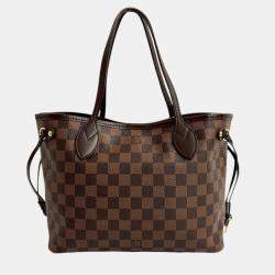 مملوكة مسبقًا حقيبة لوي فيتون نيفيرفول داميه ايبين بني صغير