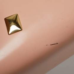 Pre Owned Louis Vuitton Glazed Leather Peach/Black Sac Triangle PM Bag