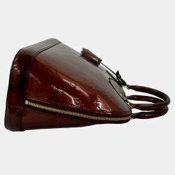 Pre Owned Louis Vuitton Red Monogram Vernis Alma PM