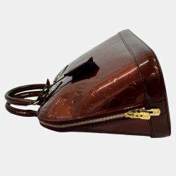 Pre Owned Louis Vuitton Red Monogram Vernis Alma PM