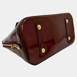 Pre Owned Louis Vuitton Red Monogram Vernis Alma PM