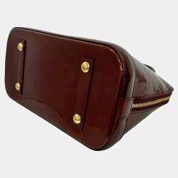 Pre Owned Louis Vuitton Red Monogram Vernis Alma PM