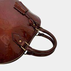 Pre Owned Louis Vuitton Red Monogram Vernis Alma PM