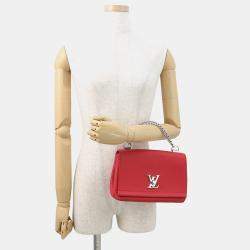 Pre Owned Louis Vuitton Rock Me Ii Red Calf Leather Size BB