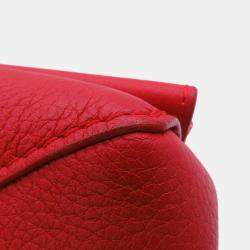 Pre Owned Louis Vuitton Rock Me Ii Red Calf Leather Size BB