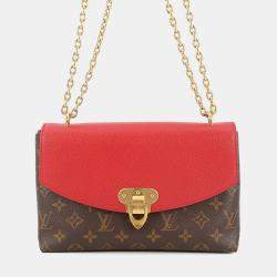 Pre Owned Louis Vuitton Saint-Placide Cerise Monogram Grain Leather