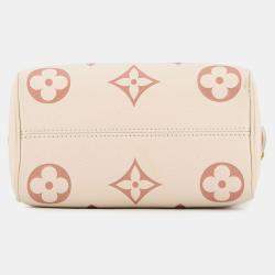 Pre Owned Louis Vuitton Speedy Bandouliere CrMe/Rose Trianonem46397 Monogram Empreinte Leather Size 20
