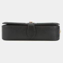 Pre Owned Louis Vuitton Officer Pouch Black Leather