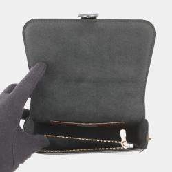 Pre Owned Louis Vuitton Officer Pouch Black Leather