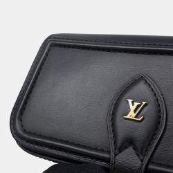 Pre Owned Louis Vuitton Officer Pouch Black Leather