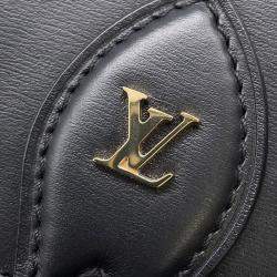 Pre Owned Louis Vuitton Officer Pouch Black Leather