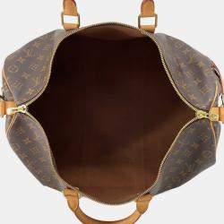 مملوكة مسبقًا Louis Vuitton Keepall Bandouliere Brown Monogram Size 50