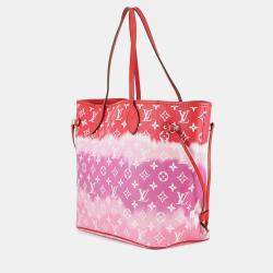 Pre Owned Louis Vuitton Neverfull Rouge Monogram Lv Escale Size Mm