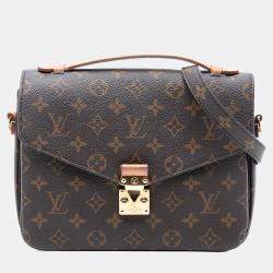 Pre Owned Louis Vuitton Brown Monogram Pochette Metis