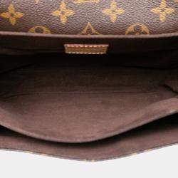 Pre Owned Louis Vuitton Brown Monogram Pochette Metis
