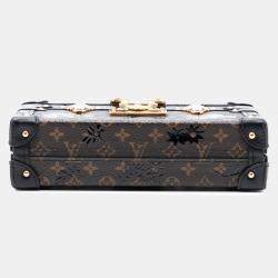 Pre Owned Louis Vuitton Brown Monogram Blossom Petite Malle