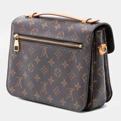 Pre Owned Louis Vuitton Brown Monogram Pochette Metis