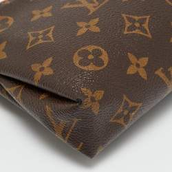 Pre Owned Louis Vuitton Pallas Cherry Monogram Canvas Chain Clutch