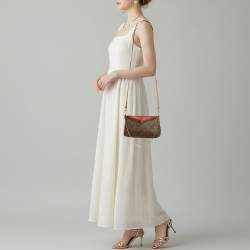 Pre Owned Louis Vuitton Pallas Cherry Monogram Canvas Chain Clutch